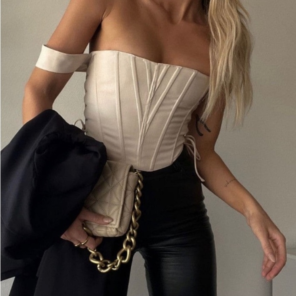 Rumours tan corset top